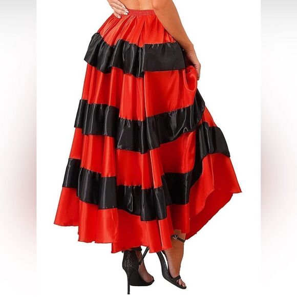 Flamenco belly dance women’s maxi skirt wiht ruffles - Picture 3 of 10